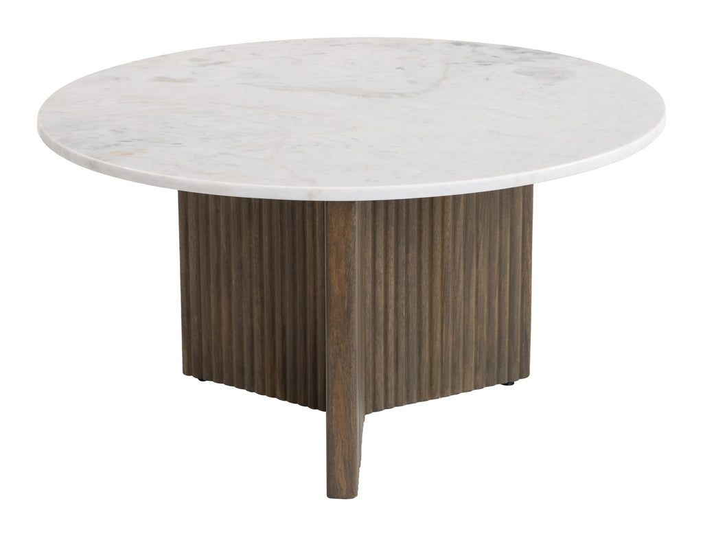 Zuo Tailo Coffee Table White & Brass