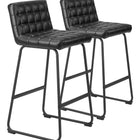 Zuo Pago Barstool (Set of 2) Black