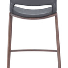 Zuo Ace Barstool (Set of 2) Dark Gray & Walnut