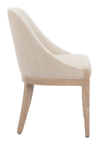 Zuo Calmo Dining Chair Beige