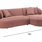 Zuo Venezia Chaise Sectional Brown