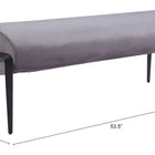 Zuo Glatt Bench Gray