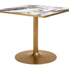 Zuo Caliza Dining Table White & Gold