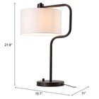 Zuo Middlemist Table Lamp White