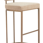 Zuo Velar Barstool (Set of 2) Beige