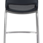 Zuo Ace Counter Stool (Set of 2) Black & Silver