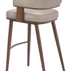 Zuo Poise Barstool Brown & Walnut