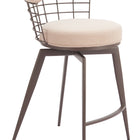 Zuo Saku Swivel Counter Stool Beige & Brown