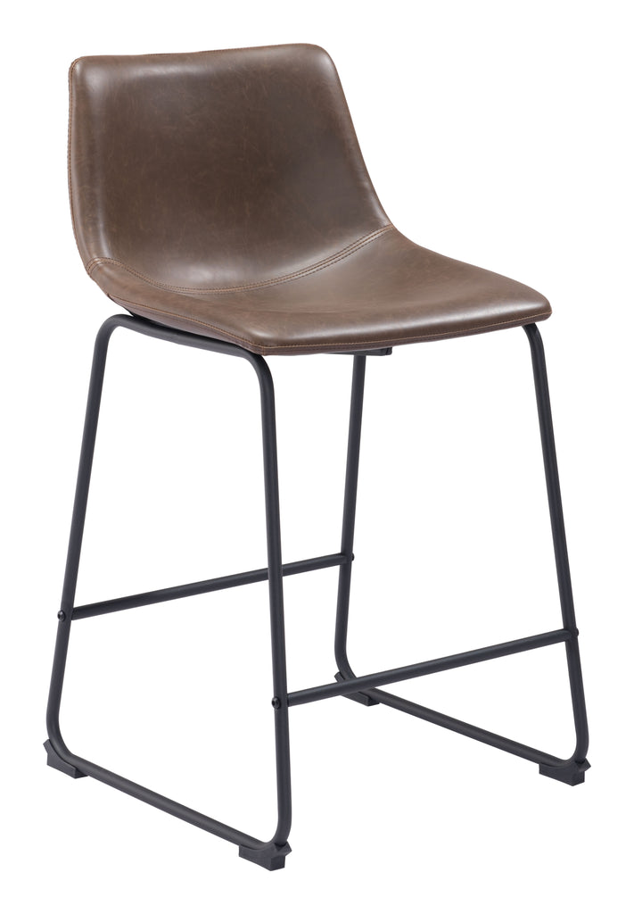 Zuo Smart Counter Stool (Set of 2) Vintage Espresso