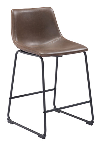 Zuo Smart Counter Stool (Set of 2) Vintage Espresso
