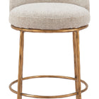 Zuo Nordhavn Swivel Barstool Beige & Gold