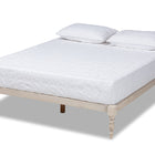 Baxton Studio Iseline Modern and Contemporary Antique White Finished Wood Queen Size Platform Bed Frame