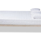 Baxton Studio Iseline Modern and Contemporary Antique White Finished Wood Queen Size Platform Bed Frame