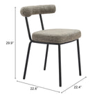 Zuo Kede Dining Chair (Set of 2) Green Tweed