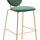 Zuo Odessa Barstool (Set of 2) Green & Gold