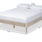 Baxton Studio Cielle French Bohemian Antique White Oak Finished Wood Queen Size Platform Bed Frame