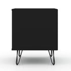Manhattan Comfort Rockefeller Mid-Century Modern 20" Nightstand in Black (1-Drawer)
