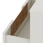 Manhattan Comfort Rockefeller Mid-Century Modern 20" Nightstand in Off White (1-Drawer) - 101GMC3