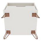 Manhattan Comfort Rockefeller Mid-Century Modern 20" Nightstand in Off White (1-Drawer) - 101GMC8