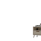 Manhattan Comfort Rockefeller Mid-Century Modern 20" Nightstand in Off White (1-Drawer) - 101GMC3