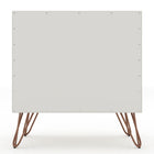 Manhattan Comfort Rockefeller Mid-Century Modern 20" Nightstand in Off White (1-Drawer) - 101GMC3