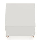 Manhattan Comfort Rockefeller Mid-Century Modern 20" Nightstand in Off White (1-Drawer) - 101GMC8