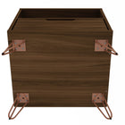 Manhattan Comfort Rockefeller Mid-Century Modern 20" Nightstand in Chestnut Brown (1-Drawer)