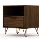 Manhattan Comfort Rockefeller Mid-Century Modern 20" Nightstand in Chestnut Brown (1-Drawer)