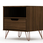 Manhattan Comfort Rockefeller Mid-Century Modern 20" Nightstand in Chestnut Brown (1-Drawer)