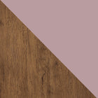 Manhattan Comfort Rockefeller Mid-Century Modern 20" Nightstand in Pink (1-Drawer)