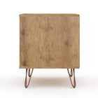 Manhattan Comfort Rockefeller Mid-Century Modern 20" Nightstand in Gray (1-Drawer)