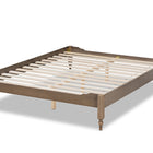 Baxton Studio Laure French Bohemian Weathered Grey Oak Finished Wood Queen Size Platform Bed Frame