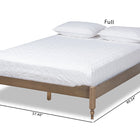 Baxton Studio Laure French Bohemian Weathered Grey Oak Finished Wood Queen Size Platform Bed Frame
