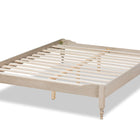 Baxton Studio Laure French Bohemian Antique White Oak Finished Wood Queen Size Platform Bed Frame