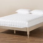 Baxton Studio Laure French Bohemian Antique White Oak Finished Wood Queen Size Platform Bed Frame