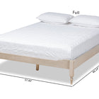 Baxton Studio Laure French Bohemian Antique White Oak Finished Wood Queen Size Platform Bed Frame