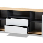 Baxton Studio Reed Mid-Century Modern Multicolor 2-Door Wood Dining Room Sideboard