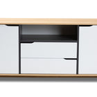 Baxton Studio Reed Mid-Century Modern Multicolor 2-Door Wood Dining Room Sideboard