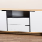 Baxton Studio Reed Mid-Century Modern Multicolor 2-Door Wood Dining Room Sideboard