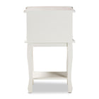 Baxton Studio Amalie Antique French Country Cottage Two-Tone White and Oak Finished 2-Drawer Wood End Table