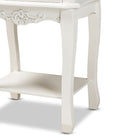 Baxton Studio Amalie Antique French Country Cottage Two-Tone White and Oak Finished 2-Drawer Wood End Table