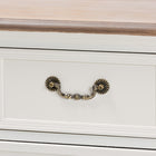 Baxton Studio Amalie Antique French Country Cottage Two-Tone White and Oak Finished 4-Drawer Accent Storage Cabinet
