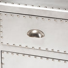 Baxton Studio Serge French Industrial Silver Metal 1-Door Accent Storage Cabinet