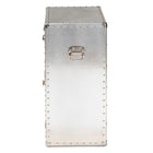 Baxton Studio Serge French Industrial Silver Metal 2-Door Accent Storage Cabinet