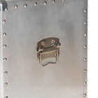 Baxton Studio Serge French Industrial Silver Metal 2-Door Accent Storage Cabinet