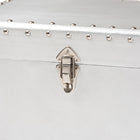 Baxton Studio Serge French Industrial Silver Metal 2-Drawer Accent Storage Cabinet
