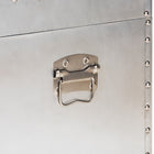 Baxton Studio Serge French Industrial Silver Metal 2-Drawer Accent Storage Cabinet