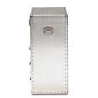 Baxton Studio Serge French Industrial Silver Metal 3-Drawer Accent Storage Cabinet