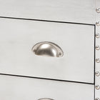 Baxton Studio Serge French Industrial Silver Metal 3-Drawer Accent Storage Cabinet