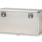 Baxton Studio Serge French Industrial Silver Metal Storage Trunk